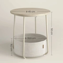 Odkládací stolek 45x45x50cm, mdf, kašmír, AKF-E1023 CRM