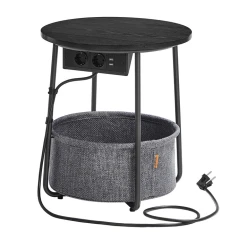 Odkládací stolek 45x45x50cm, mdf, černá, AKF-E1028 BK