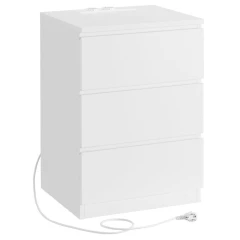 Noční stolek 40x35x59cm, mdf, bílá, ANT-E1161 WT