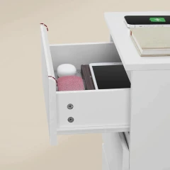 Noční stolek 40x35x59cm, mdf, bílá, ANT-E1161 WT