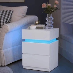 Noční stolek 40x35x55cm, mdf, bílá, ANT-E1163 WT
