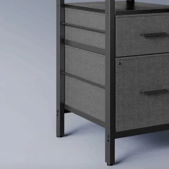 Pc stůl 150x120cm, mdf, černá, APC-E1395 BK