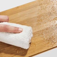 Polička, bambus, bílá, AUK-E1002 NAT