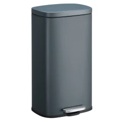 Koš na odpadky, kov, černá, AUK-E1103 BK