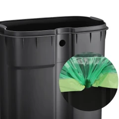 Koš na odpadky, kov, černá, AUK-E1103 BK