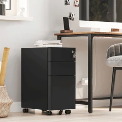 Kancelářský kontejner 30x46x59cm, kov, černá, AUK-E1130 BK