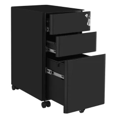 Kancelářský kontejner 30x46x59cm, kov, černá, AUK-E1130 BK