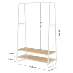 Věšák, kov, bílá, AUV-E1112 WT