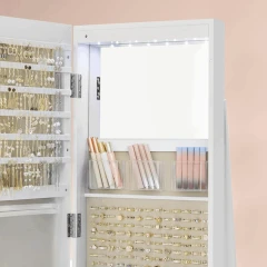 Zrcadlo, mdf, bílá, AZR-E1207 WT