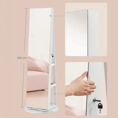 Zrcadlo, mdf, bílá, AZR-E1207 WT