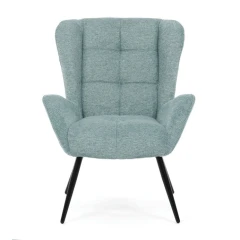 Křeslo ušák, modrá, látka, AK-H9206 BLUE2