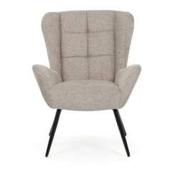 Křeslo ušák, hnědá, látka, AK-H9206 COF2