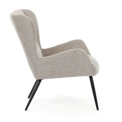 Křeslo ušák, hnědá, látka, AK-H9206 COF2