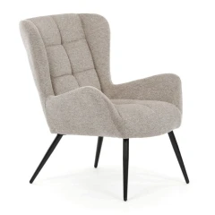 Křeslo ušák, hnědá, látka, AK-H9206 COF2