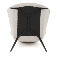 Křeslo ušák, béžová, látka, AK-H9206 CRM2