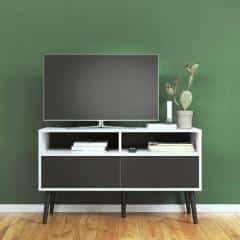 TV stolek Retro 383 bílá/černá