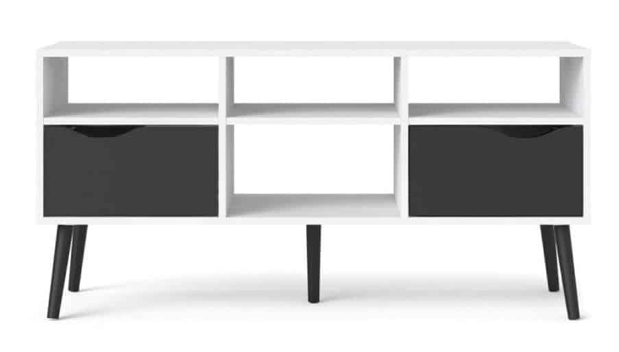 Falco TV stolek Retro 391 bílá/černá