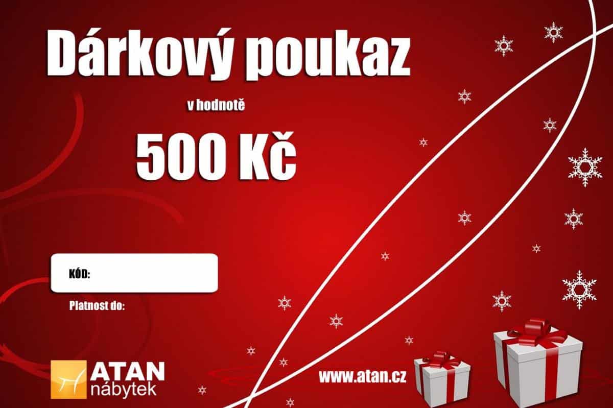 Levně ATAN Vánoční dárkový poukaz v hodnotě 500 Kč Elektronický