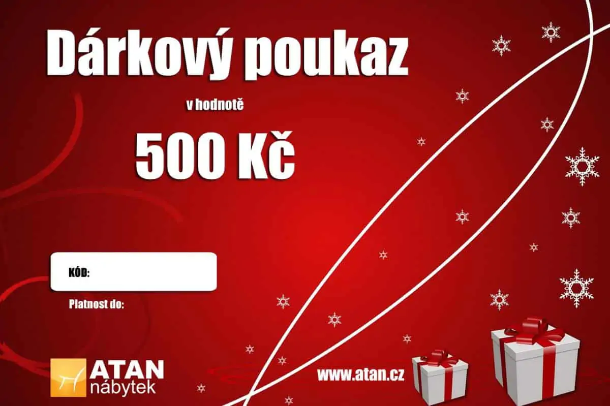 ATAN Vánoční dárkový poukaz v hodnotě 500 Kč Tištěný