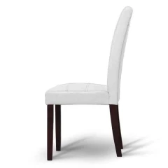 Jídelní židle, bílá / tmavý ořech, RORY NEW