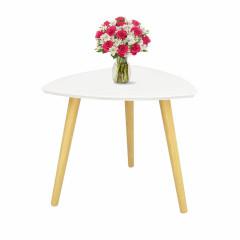 Příruční stolek TAVAS - bílá/přírodní dřevo č.6