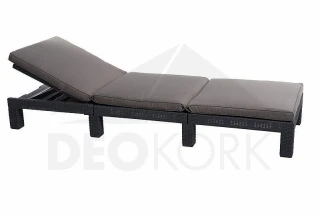 Zahradní lehátko z umělého ratanu DAYTONA (antracit)