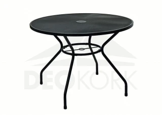 Kovový stůl TAMPA ø 100 cm (černá)