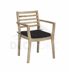 Zahradní křeslo stohovatelné s polstrem CHESTERFIELD (běléná akácie)