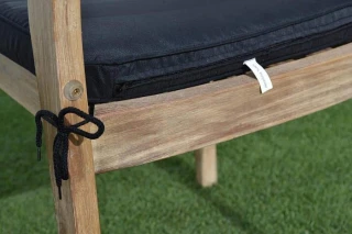 Zahradní křeslo stohovatelné s polstrem CHESTERFIELD (běléná akácie)