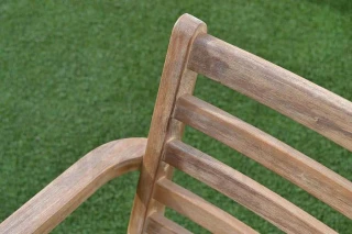 Zahradní křeslo stohovatelné s polstrem CHESTERFIELD (běléná akácie)