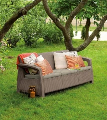 Zahradní ratanová pohovka CORFU LOVE SEAT MAX (cappuccino)