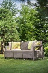 Zahradní ratanová pohovka CORFU LOVE SEAT MAX (cappuccino)