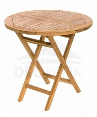 Zahradní skládací stůl IVORY ⌀ 80 cm (teak)