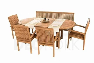 Zahradní teaková lavice HARMONY 180 cm