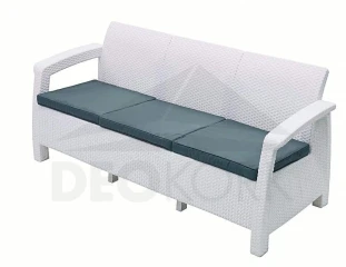 Zahradní ratanová pohovka CORFU LOVE SEAT MAX (bílá)