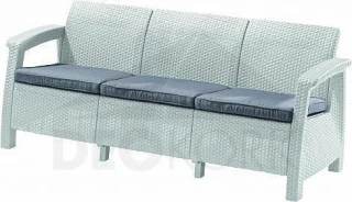 Zahradní ratanová pohovka CORFU LOVE SEAT MAX (bílá)