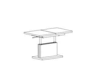 Konferenční stolek MILLI - bílá/dub sonoma č.5