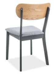 Jídelní čalouněná židle VITRO šedá/dub/grafit