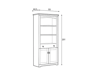 Regál Patras REG2D1S - Dub April č.4