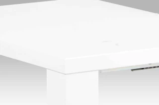 Jídelní stůl rozkládací 120+40x90 cm, vysoký lesk bílý AT-3009 WT