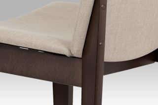 Jídelní židle, barva ořech, potah krémový BC-3915 WAL