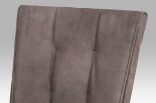 Jídelní židle koženka hnědá / chrom DCH-192 BR