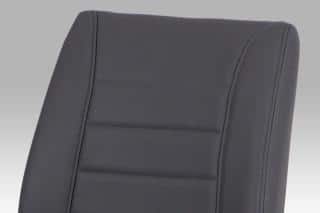 Jídelní židle, koženka šedá / chrom HC-375 GREY