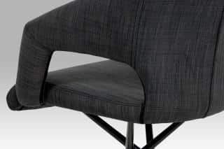 Jídelní židle, černá látka, kov matná černá HC-784 BK2