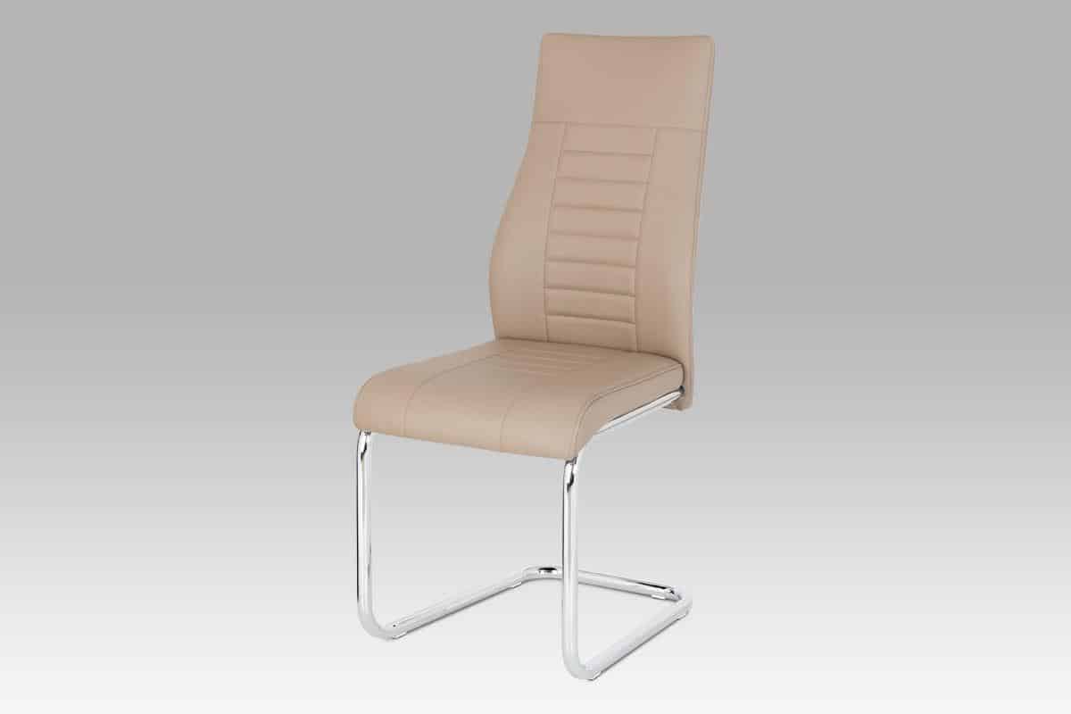 Levně Autronic Jídelní židle HC-955 CAP koženka cappuccino