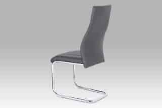 Jídelní židle, šedá koženka / chrom HC-955 GREY