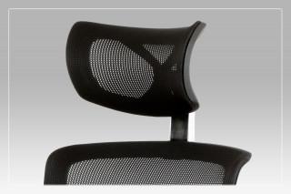 Kancelářská židle s podhlavníkem, látka mesh černá, houpací mechanismus KA-B1013 BK