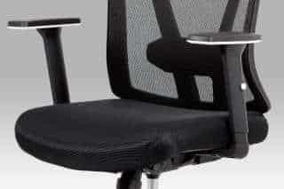 Kancelářská židle, černá MESH+síťovina, plastový kříž, synchronní mechanismus KA-H110 BK