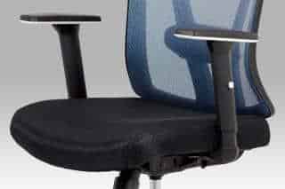 Kancelářská židle, černá MESH+modrá síťovina, plastový kříž, synchronní mechanismus KA-H110 BLUE