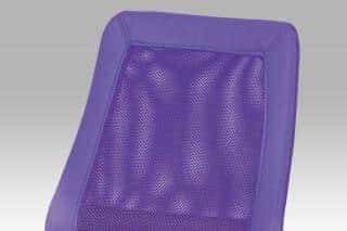Kancelářská židle, fialová MESH + ekokůže, výšk. nast., kříž plast černý KA-V101 PUR